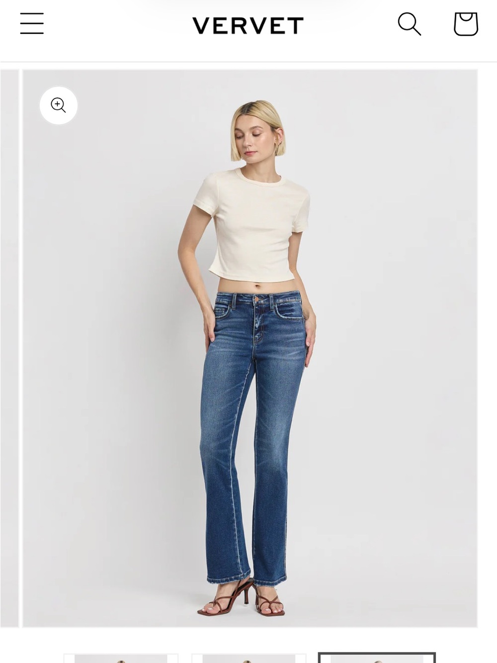 High-Rise Dark Blue Women’s Jeans — Classic Fit - Picture 4 of 6